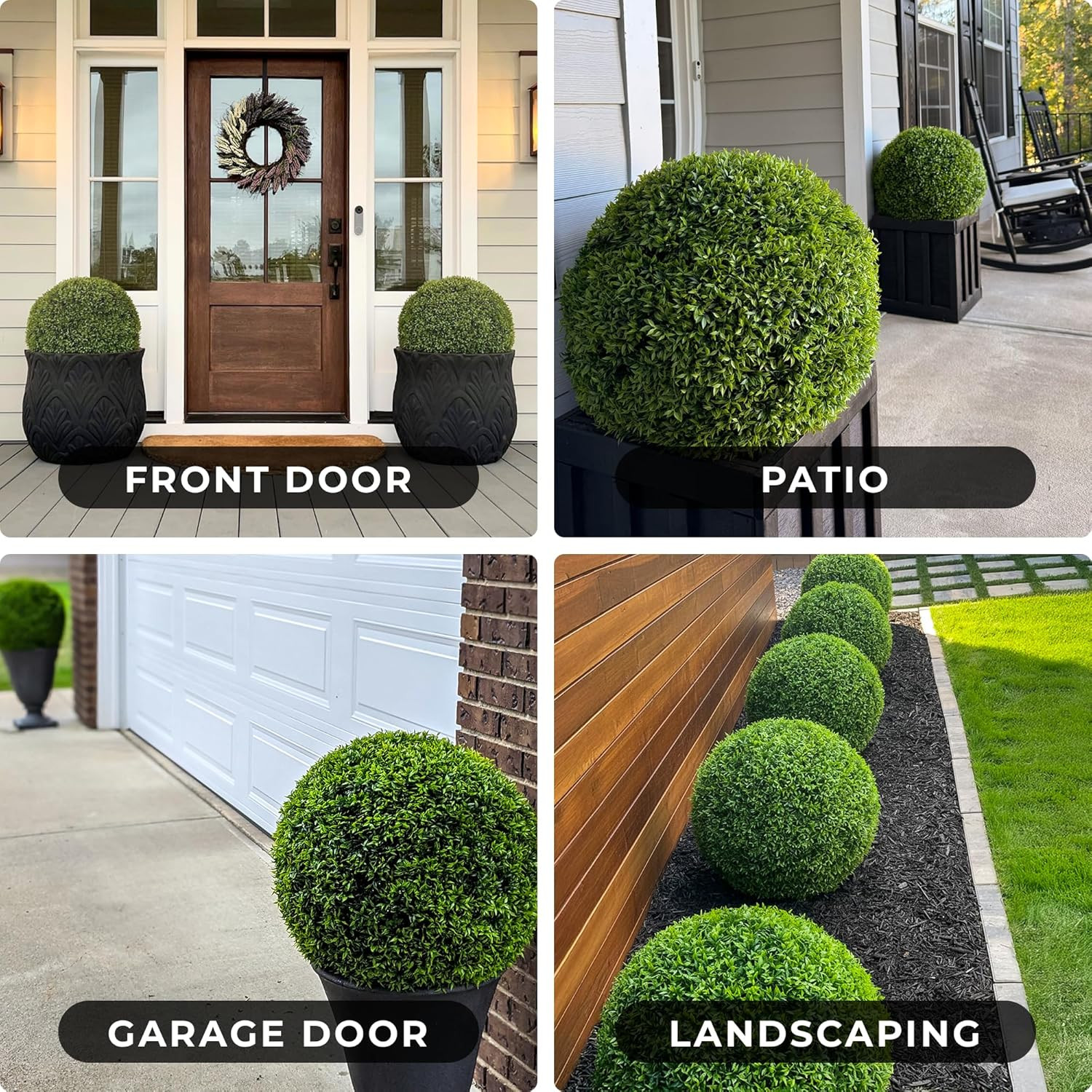 23″ XL Topiary Balls (Better than a Boxwood, 2 Topiary Balls (4 Halves))
