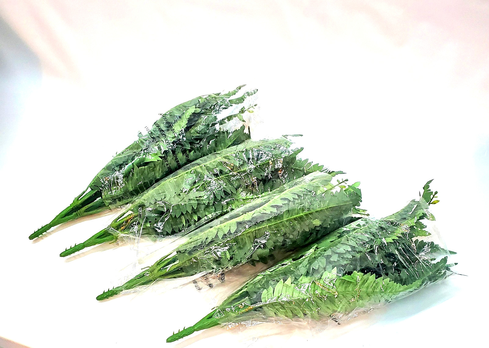 Four Sets of Artificial Silk Boston Fern Sprays – 17″ long