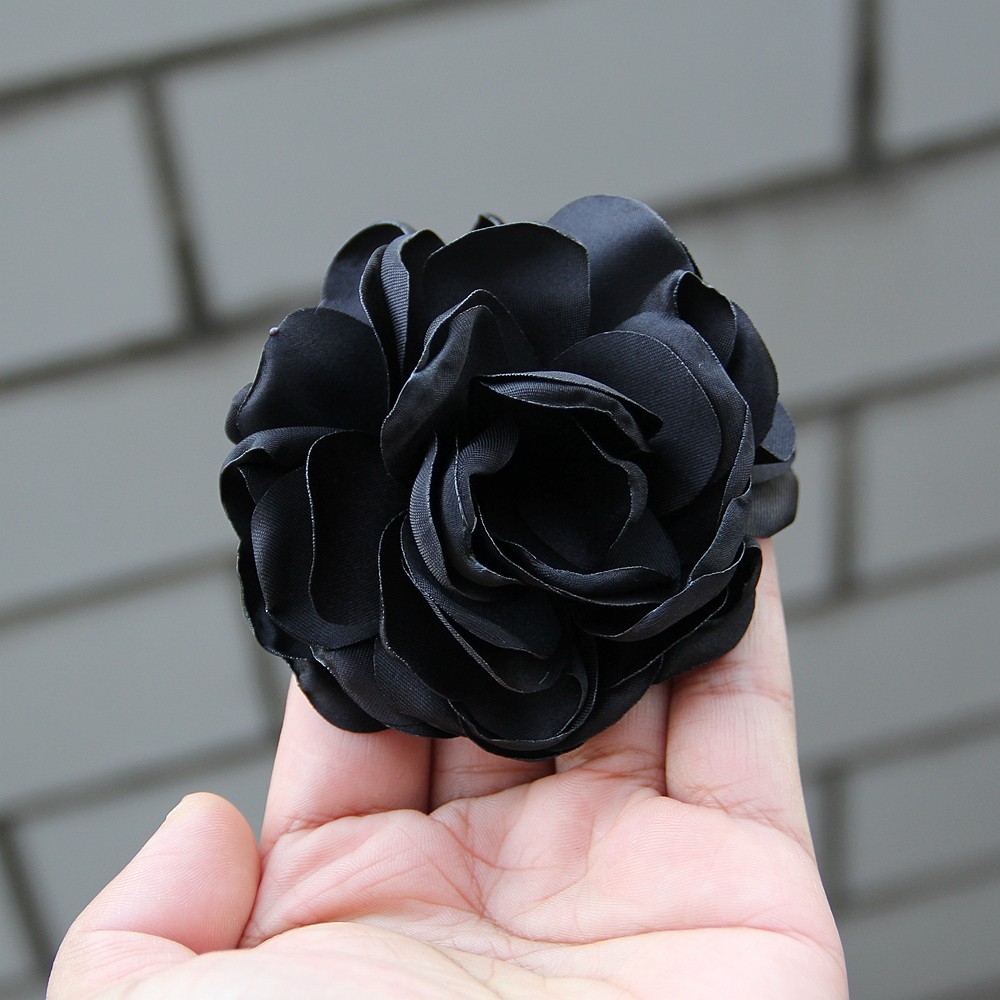 9cm French Fashion Cloth Art Flower For Women Handmade Fabric Corsage Lapel