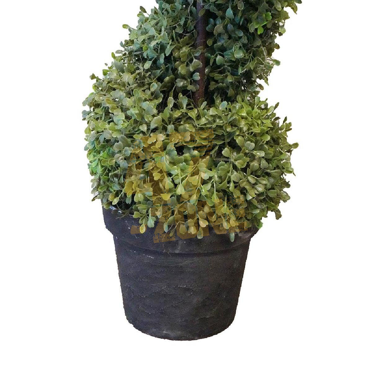 Spiral Boxwood Topiary Green Gray Artifical Indoor Outdoor Garden Home Decor