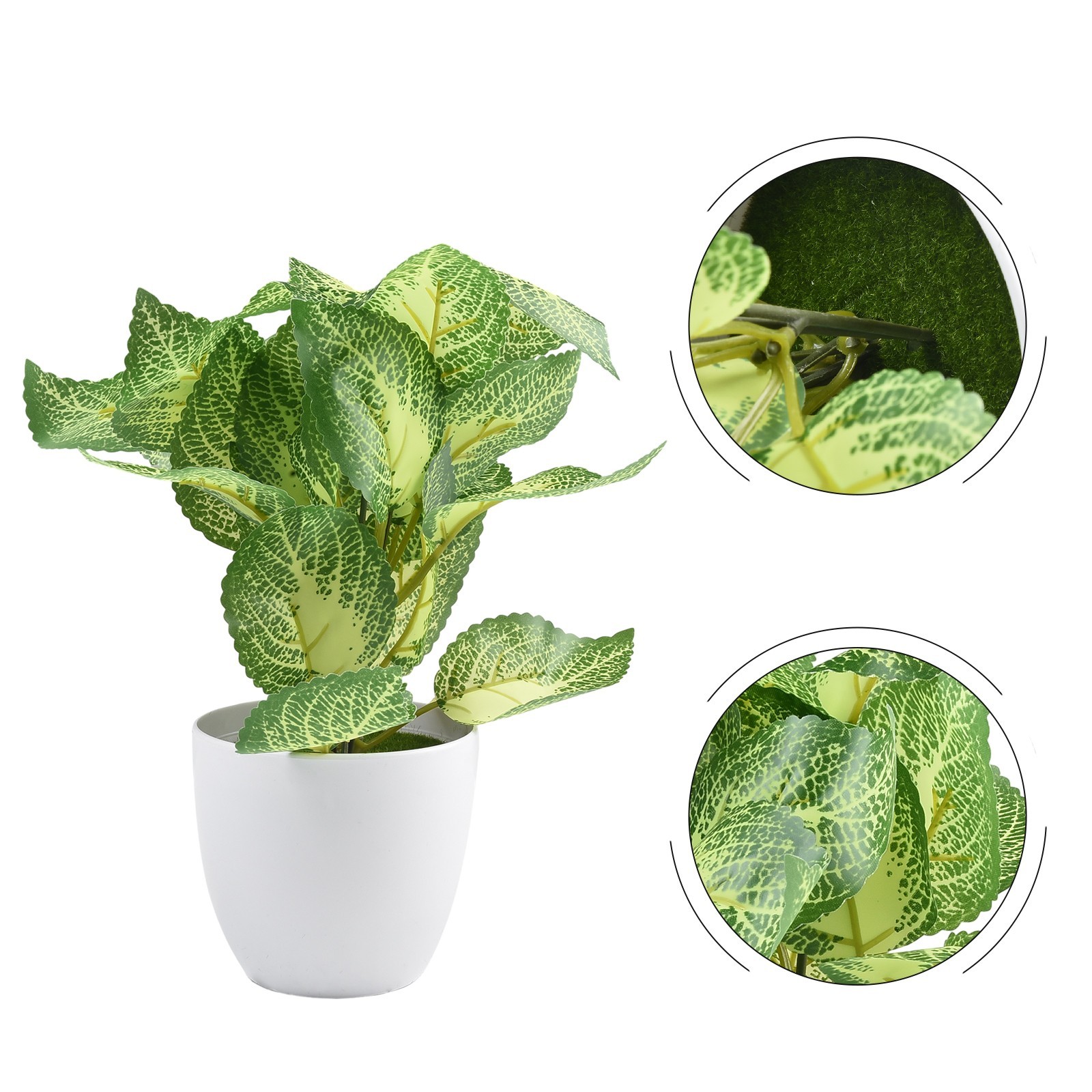 Artificial Flower Foliage Plant With Pot Bonsai Potted Office Home Garden Decor