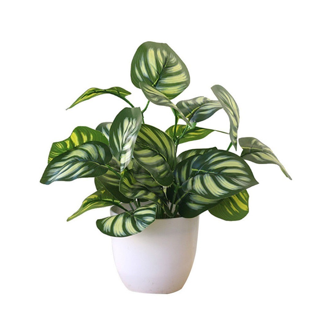 Artificial Flower Foliage Plant With Pot Bonsai Potted Office Home Garden Decor