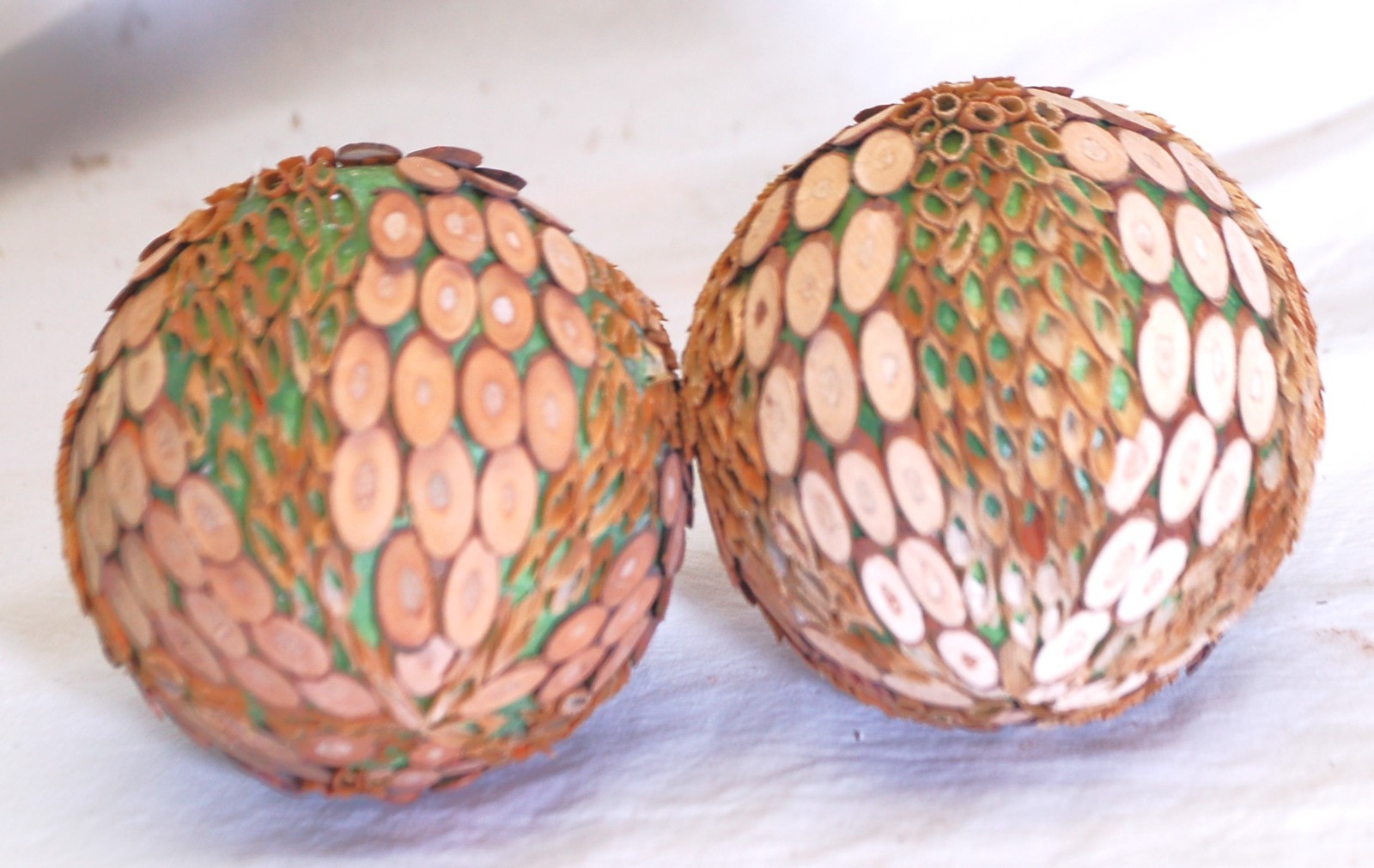 Rustic Wood Ball Decorative Bowl Filler a