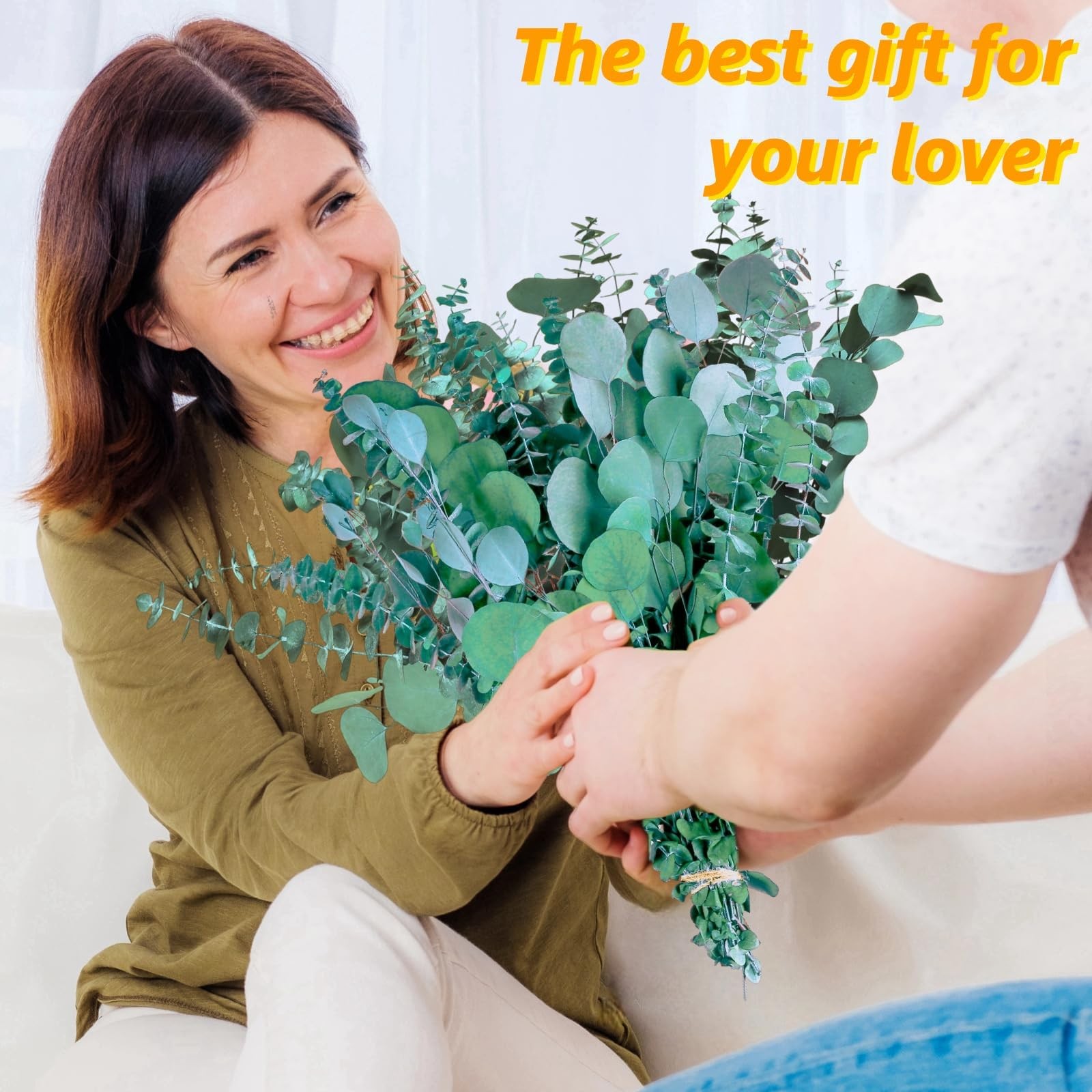 32 Pcs Large Dried Eucalyptus & Silver Dollar Leaves Bundle – 100% Natural Re…