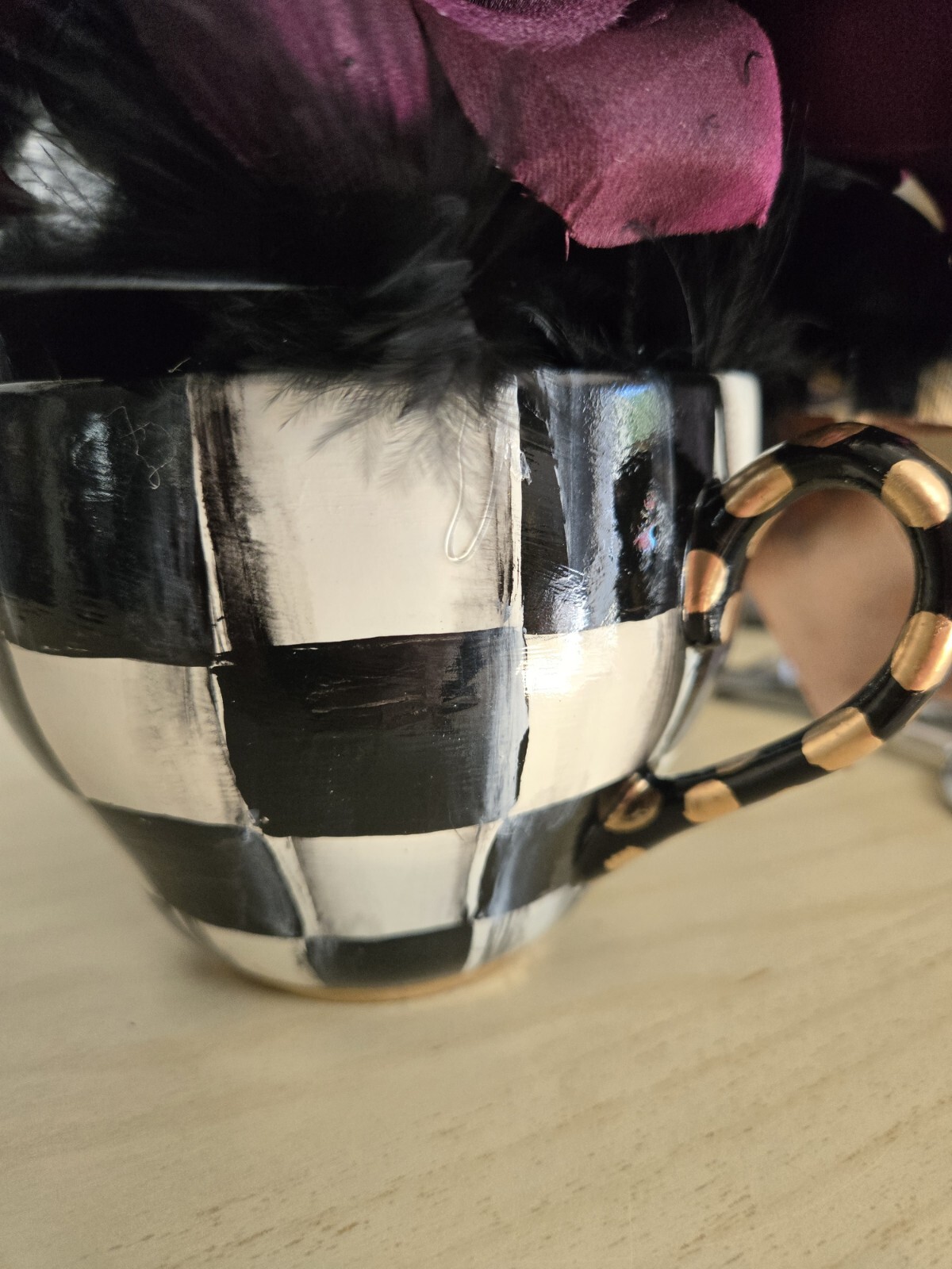 My Own Checkerboard Inspired Halloween Skull Bouquet Courtly Ribbon Bow