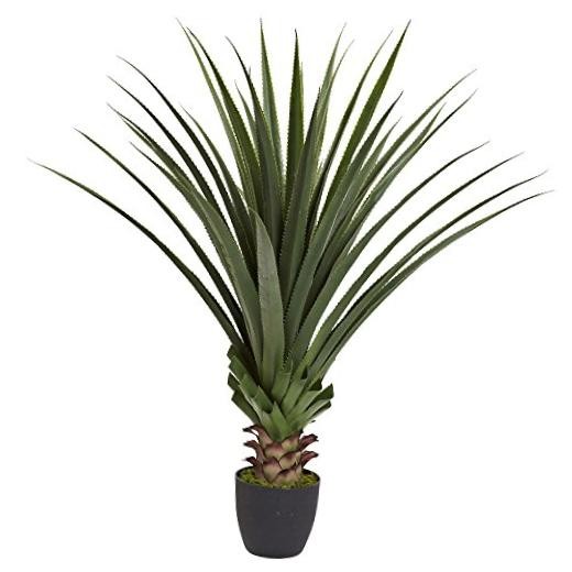 4 ft Artificial Spiked Agave Plant with Nursery Pot | Faux Succulent
