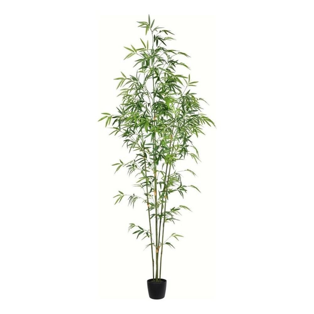 Vickerman 6′ Artificial Green Mini Bamboo Tree in Pot.