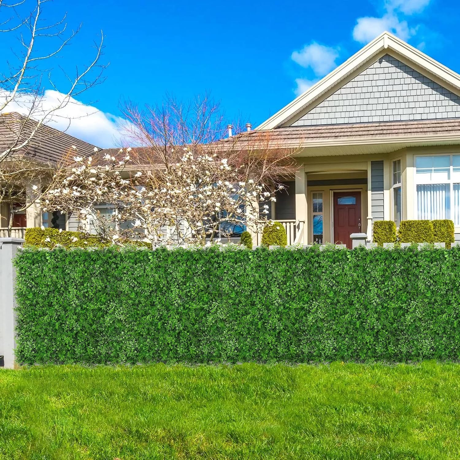 20″X20″ Artificial Hedge Grass Wall, 8PCS Boxwood Panels, Greenery Backdrop Panl