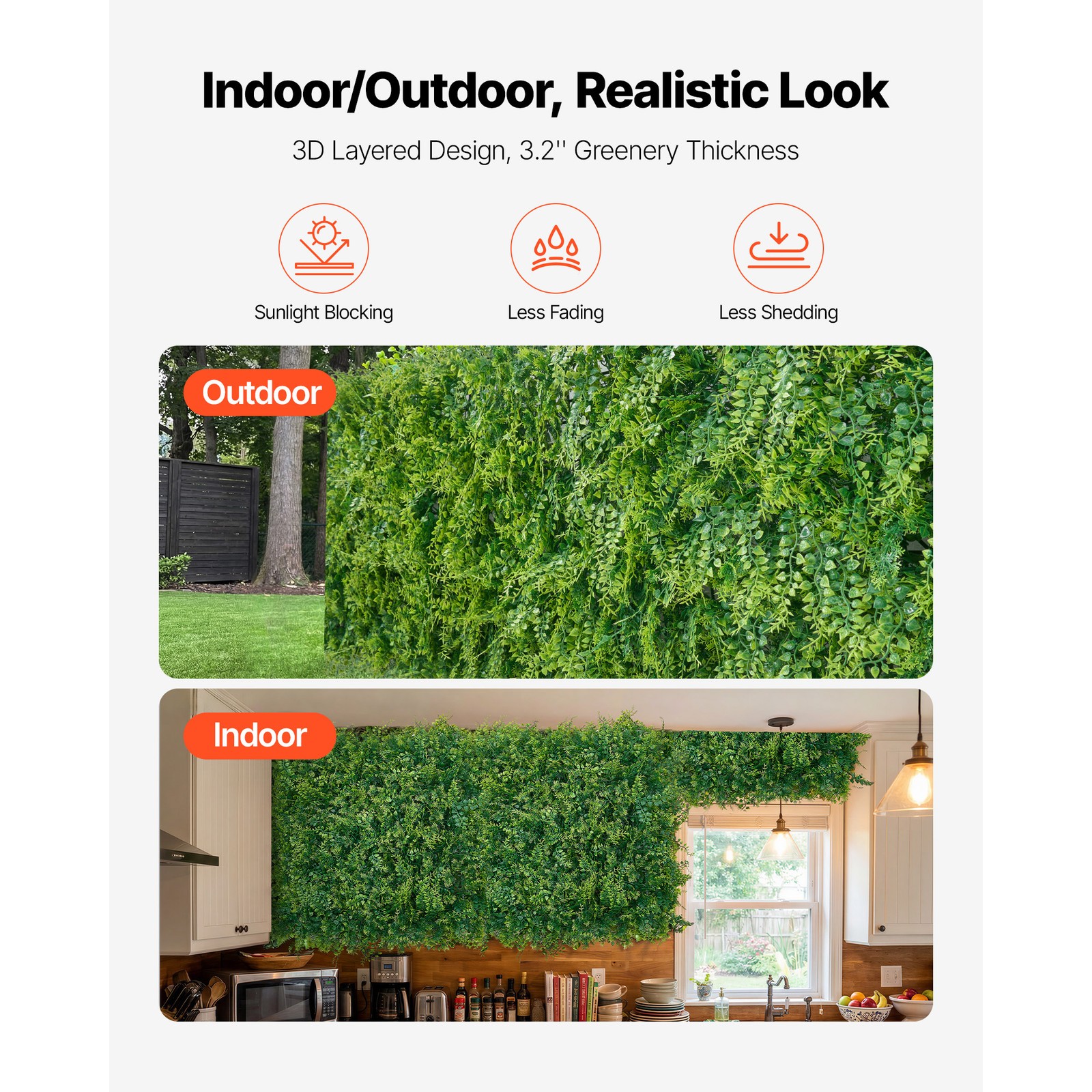 Uimoso Artificial Plant Wall Panels 12PCS 20 x 20 in Faux Boxwood for Greenery