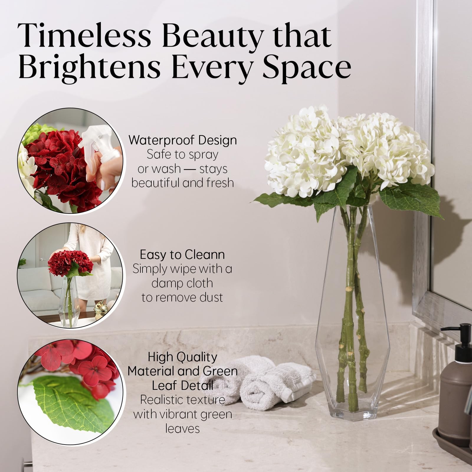 Real Touch Latex Faux Flowers Gift Box Set – Luxury Artificial Flowers for De…