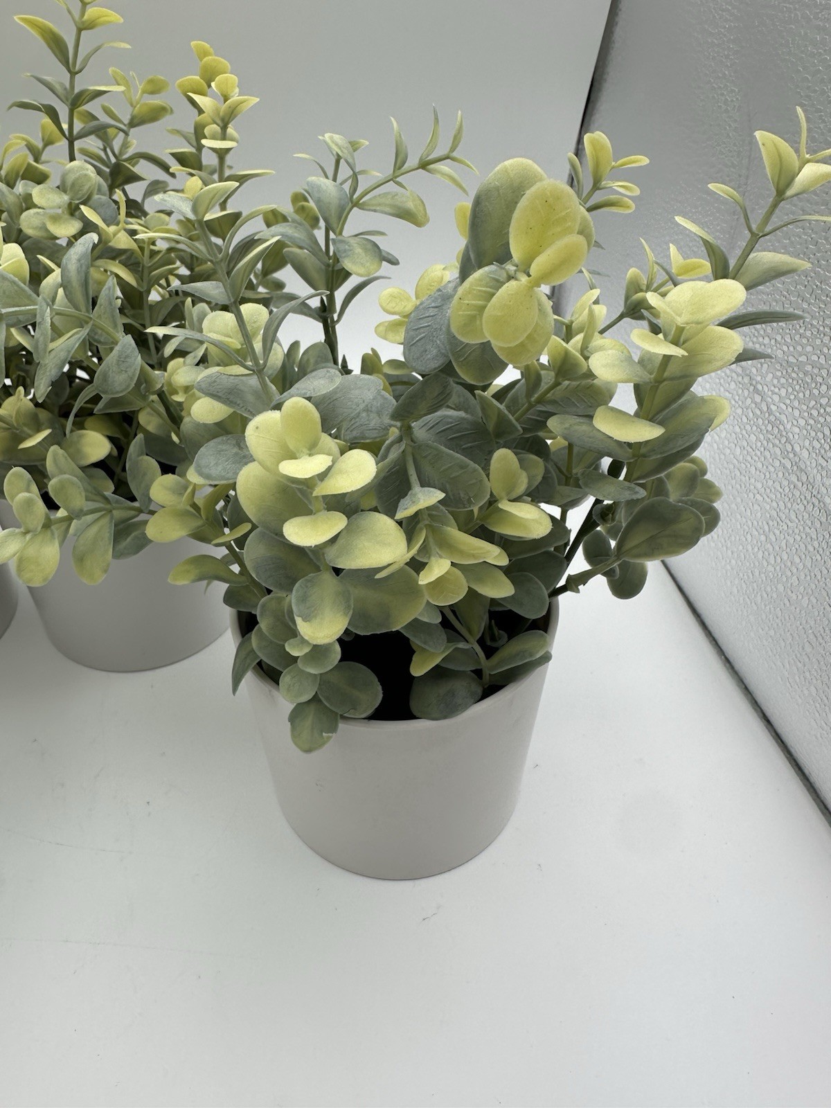 Threshold Potted Faux Boxwood Plant 4” NEW Mixed Green Leaves – Set Of 4
