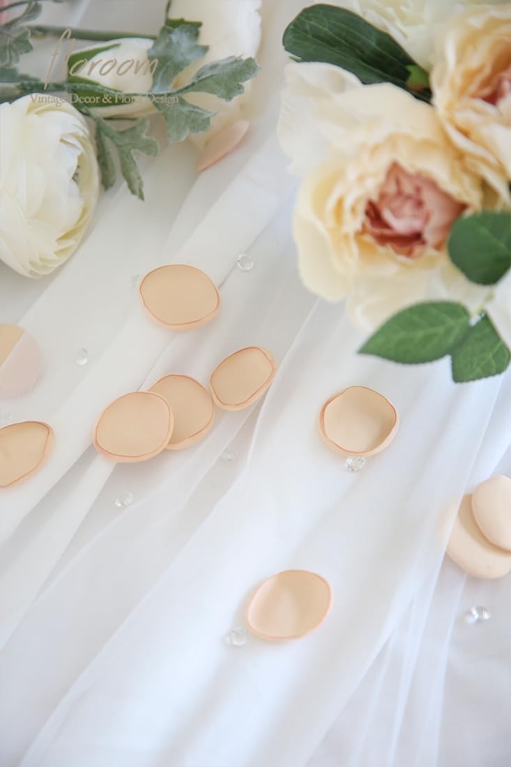 300pcs Rose Petals Champagne Faux Silk Flower Petals for Wedding Flower Girl …