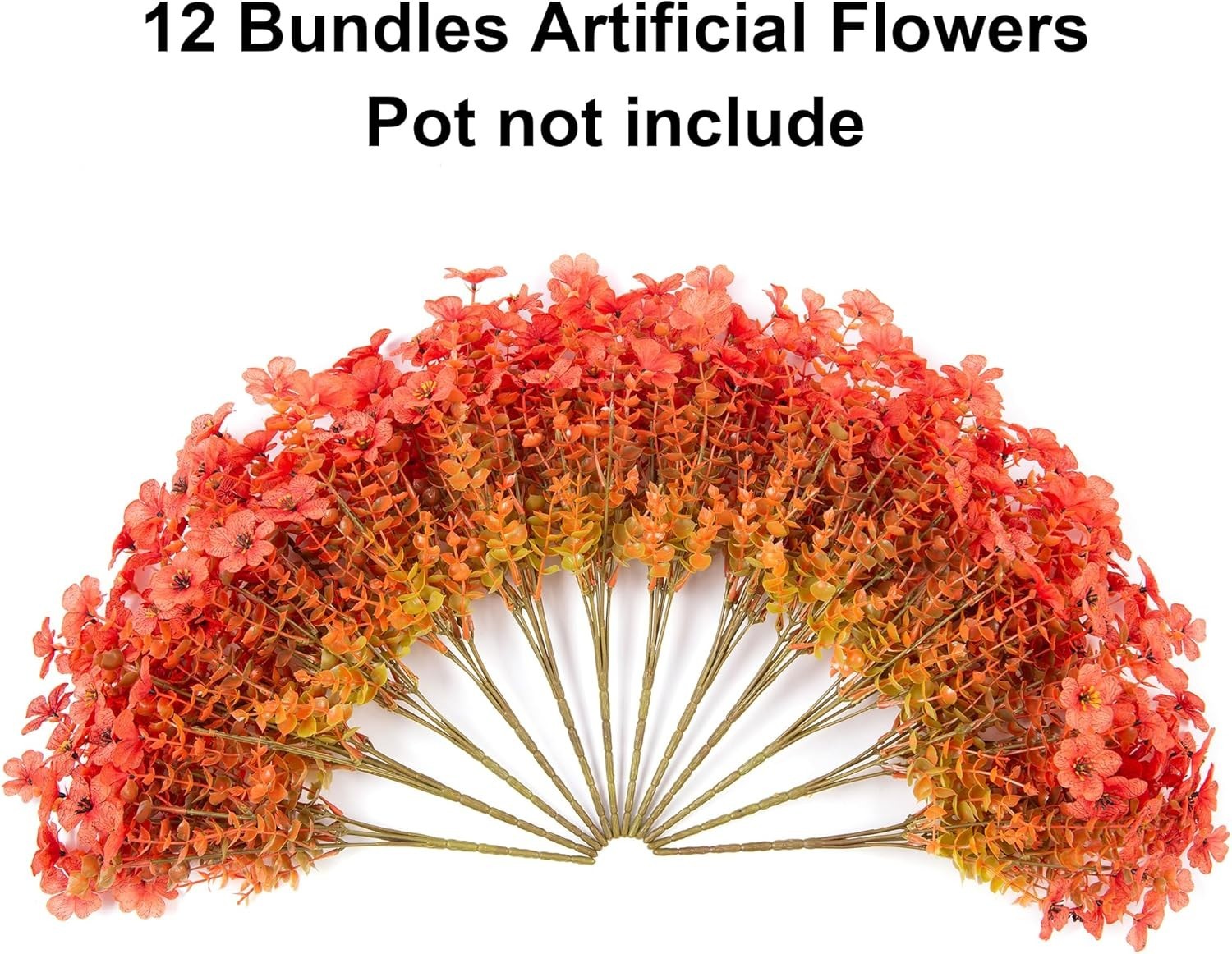 Artificial Fall Flowers Faux Mums for Outdoor Indoor Garden Home Decoration, …