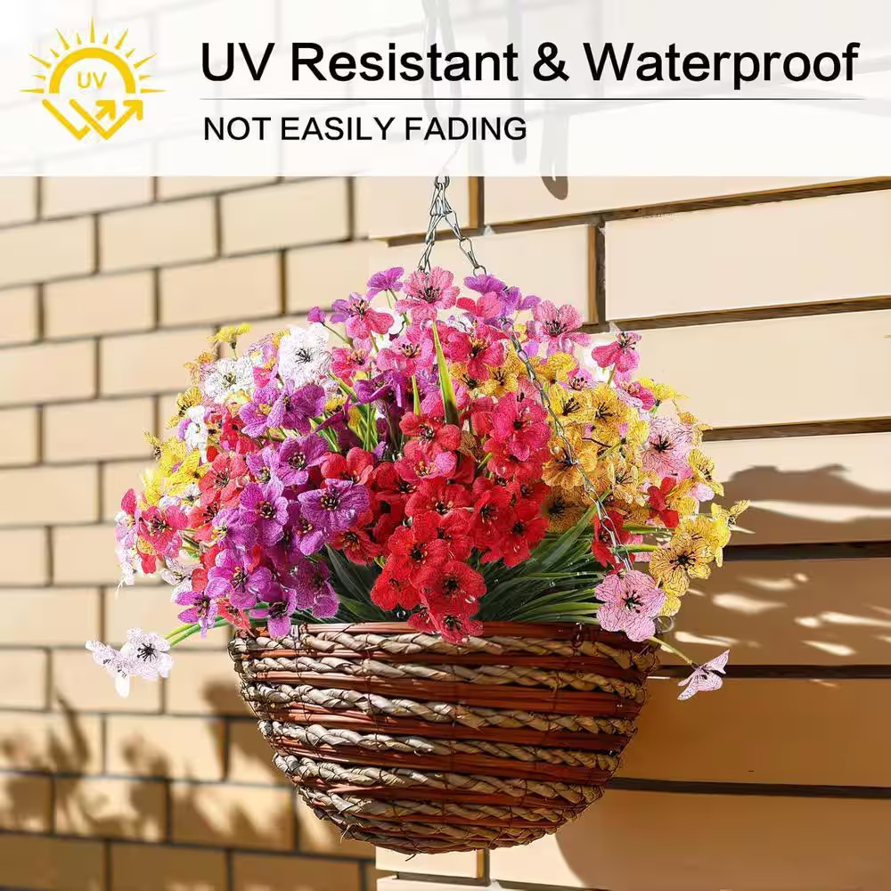13 In. Multi-Colored Indoor/Outdoor Artificial Flower 24 Bundles
