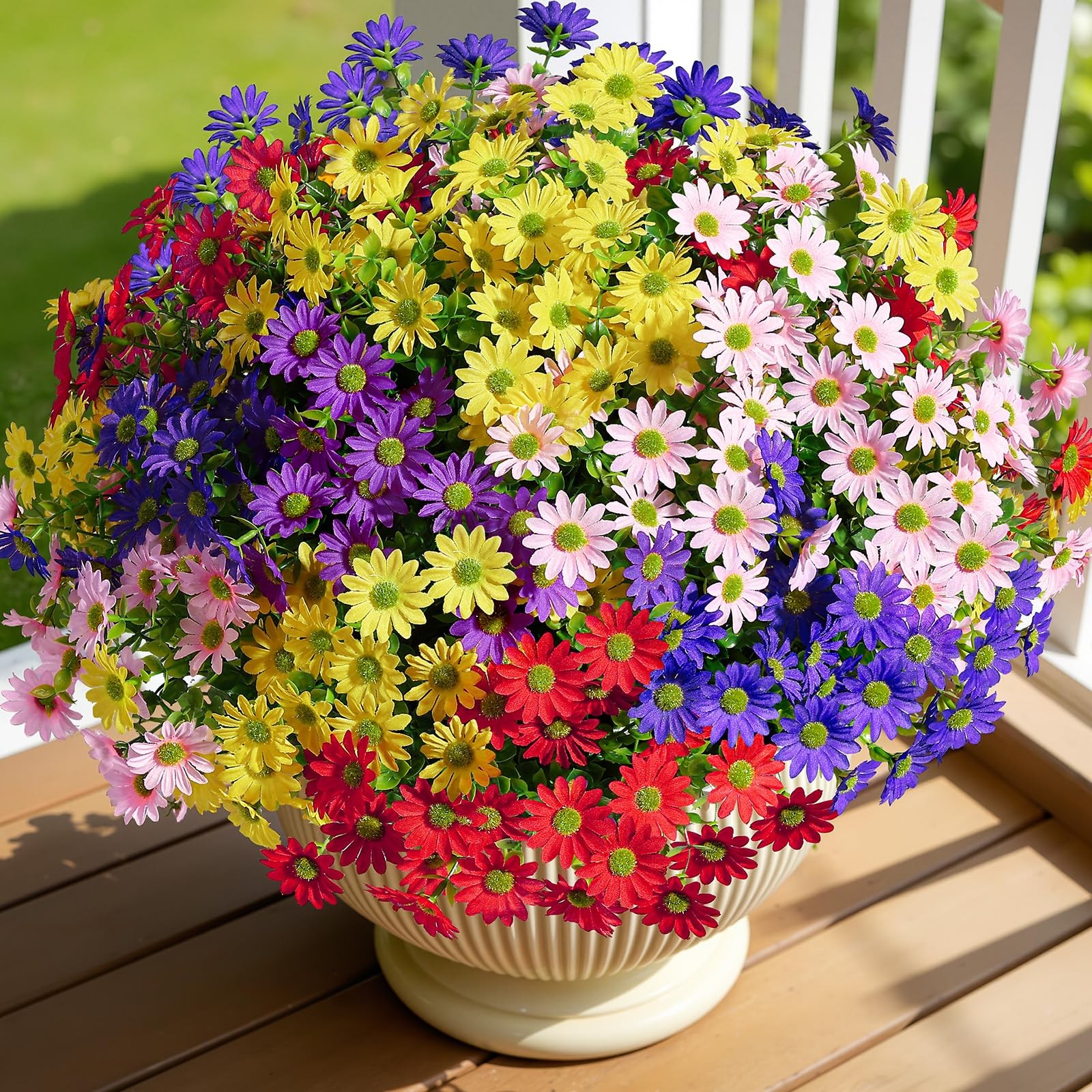 40 Bundles Artificial Daisies Flowers Fake Silk Plant for Indoor Outdoor Deco…