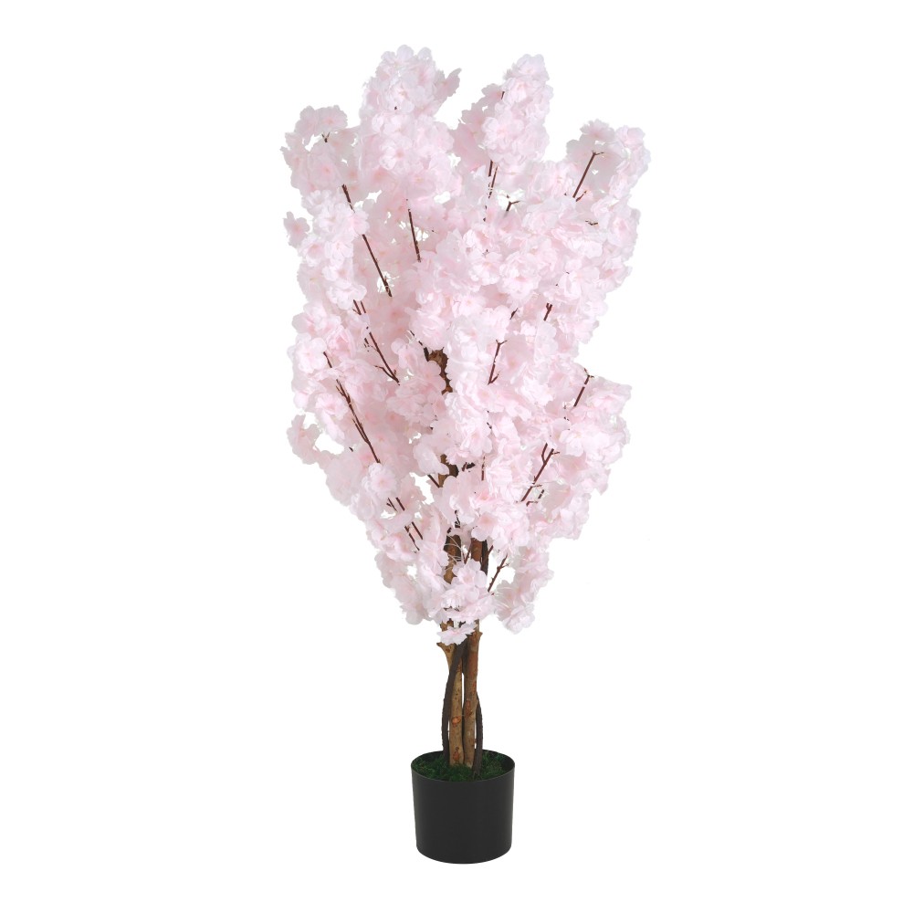 43″ Artificial Cherry Blossom Tree with Black Plastic Pot