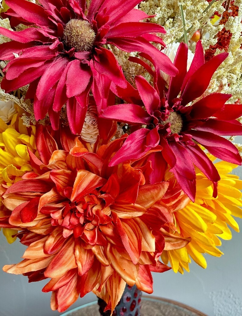 Fancy Fall Floral Arrangement: Thanksgiving Table Centerpiece, Fall Home Decor