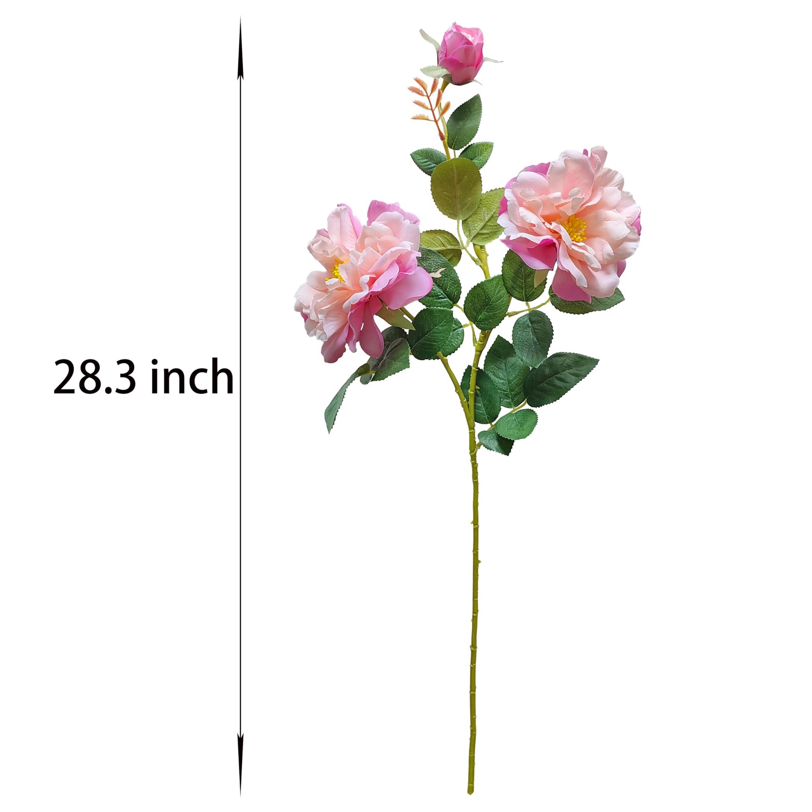 Pink Silk Roses with Stems Real Look, 5 pcs Fake Roses Artificial Flowers,Fau…