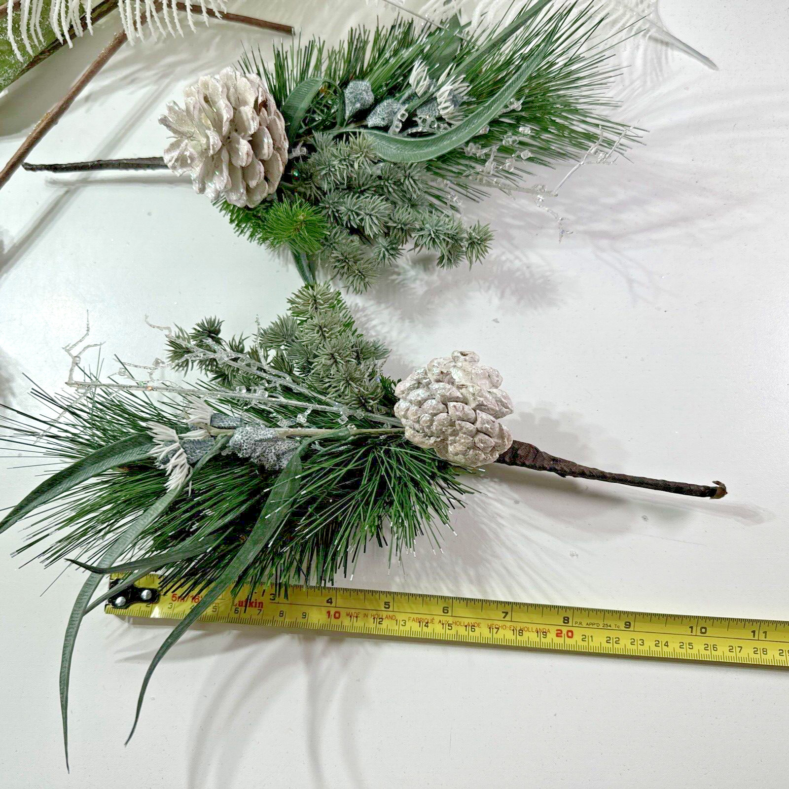 17X ESTATE Vintage ICY Stems Faux Branches Assorted Vase CHRISTMAS DECOR