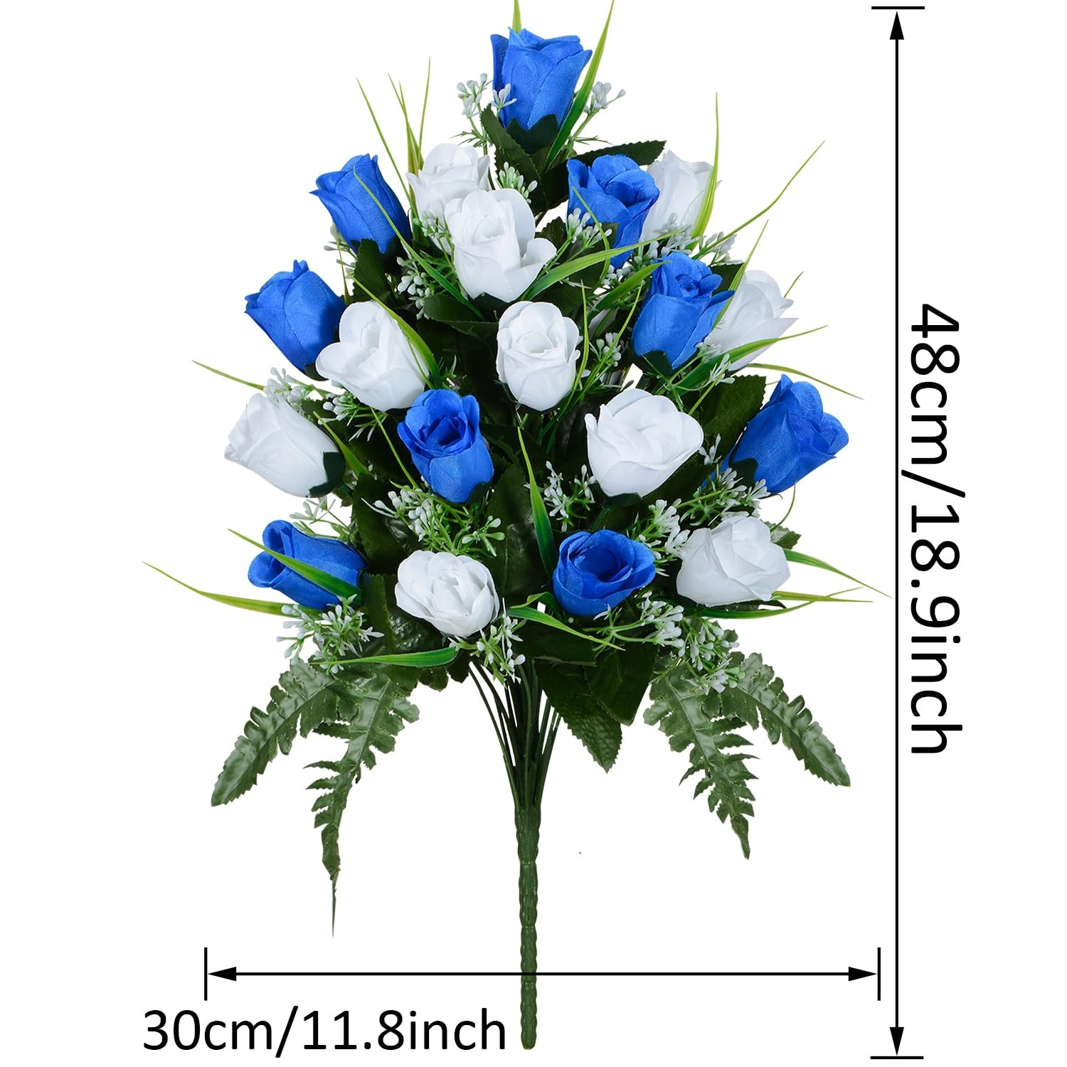Artificial Cemetery Flowers, Grave Decorations Roses, Memorial Flowers Bouque
