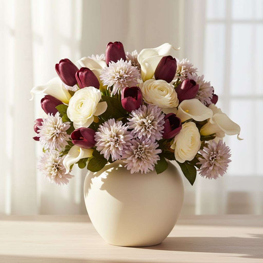 Blush Lavender Dahlia Stem Bundle Faux Flowers Cottagecore Wedding Bouquet Flora