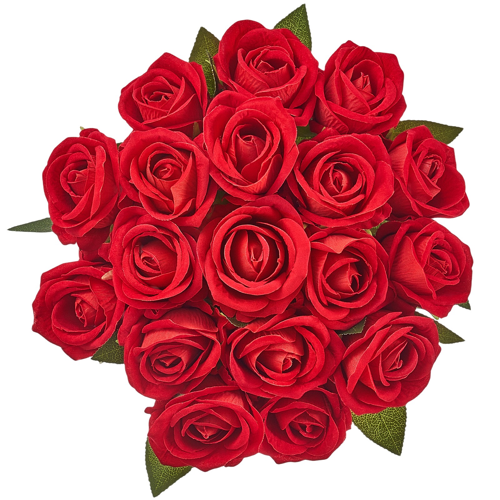 60 Pcs Red Roses Artificial Flowers Realistic Bouquet for Xmas Home Decor