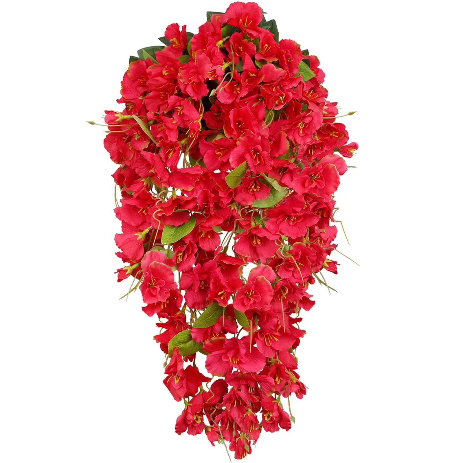2 Pcs Fake Hibiscus Flowers Artificial Hanging Flowers Plants for Outdoors Re…