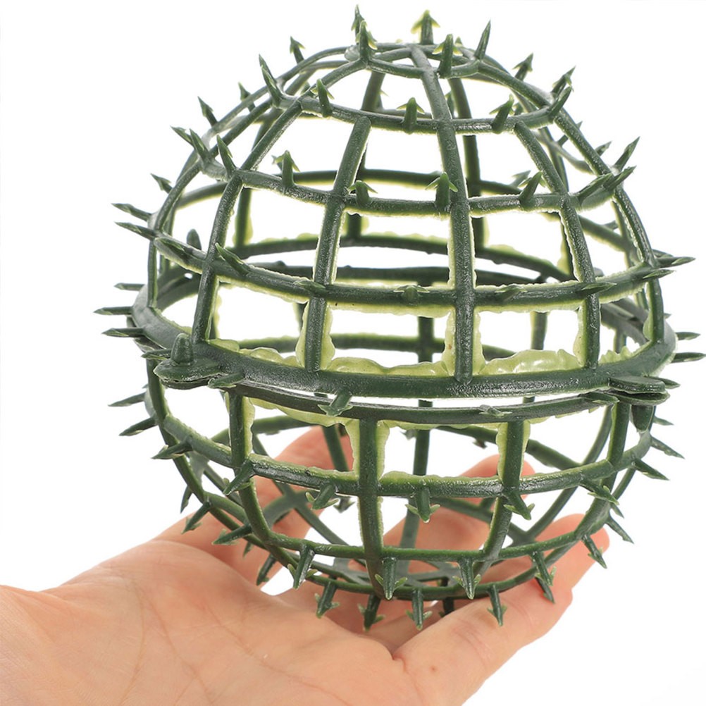 8Pcs Durable Plastic Artificial Topiary Ball Cage Green Flower Display Stand
