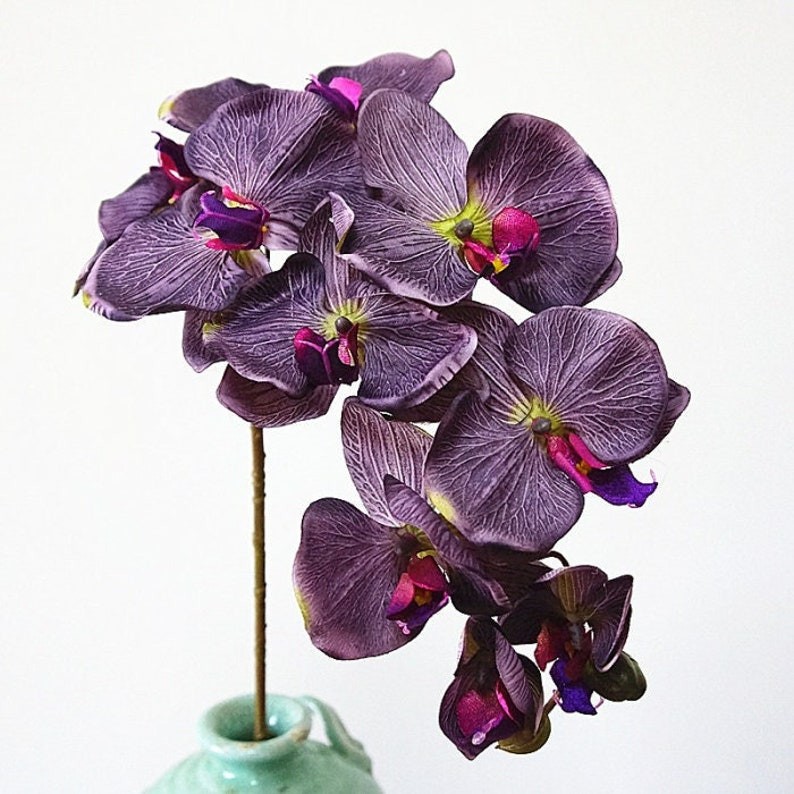 3pcs 37″ Tall Dark Purple Butterfly Orchid Flower Wedding Table Centerpiece