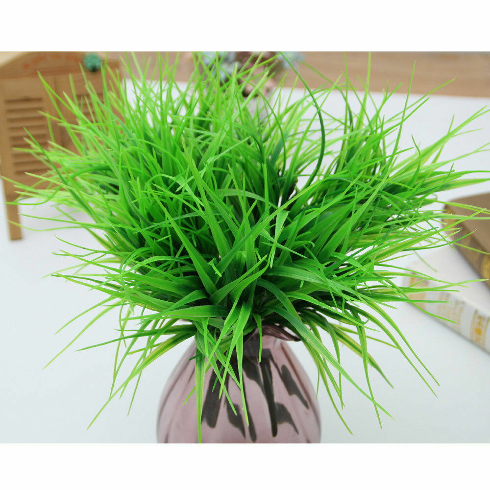 Artificia Plastic Green Grass Plant Flowers Office Home Garden Decoration Decor