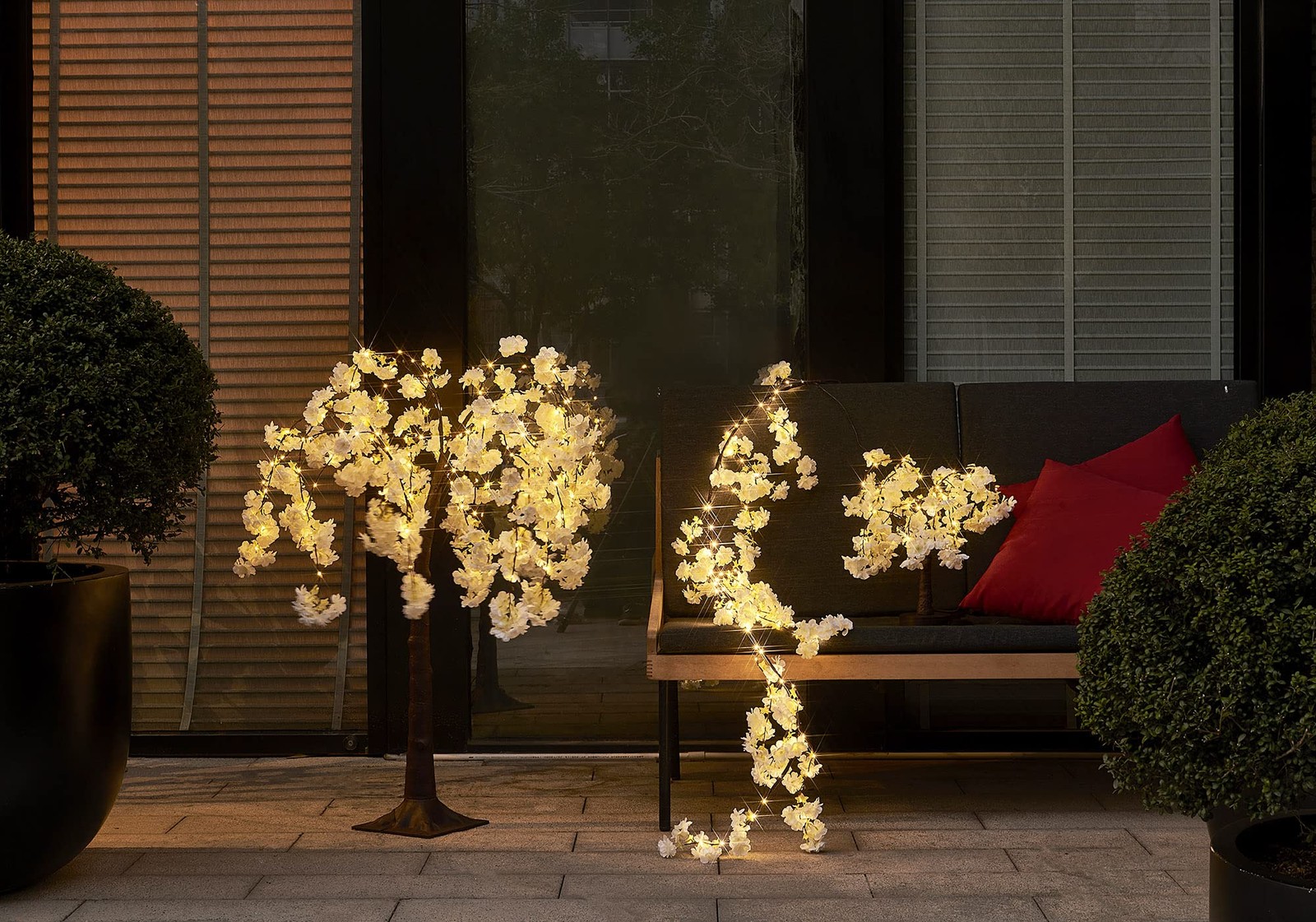 Cherry Blossom Tree Fairy Lights Battery/USB Powered Timer 18 Inch Table Decor