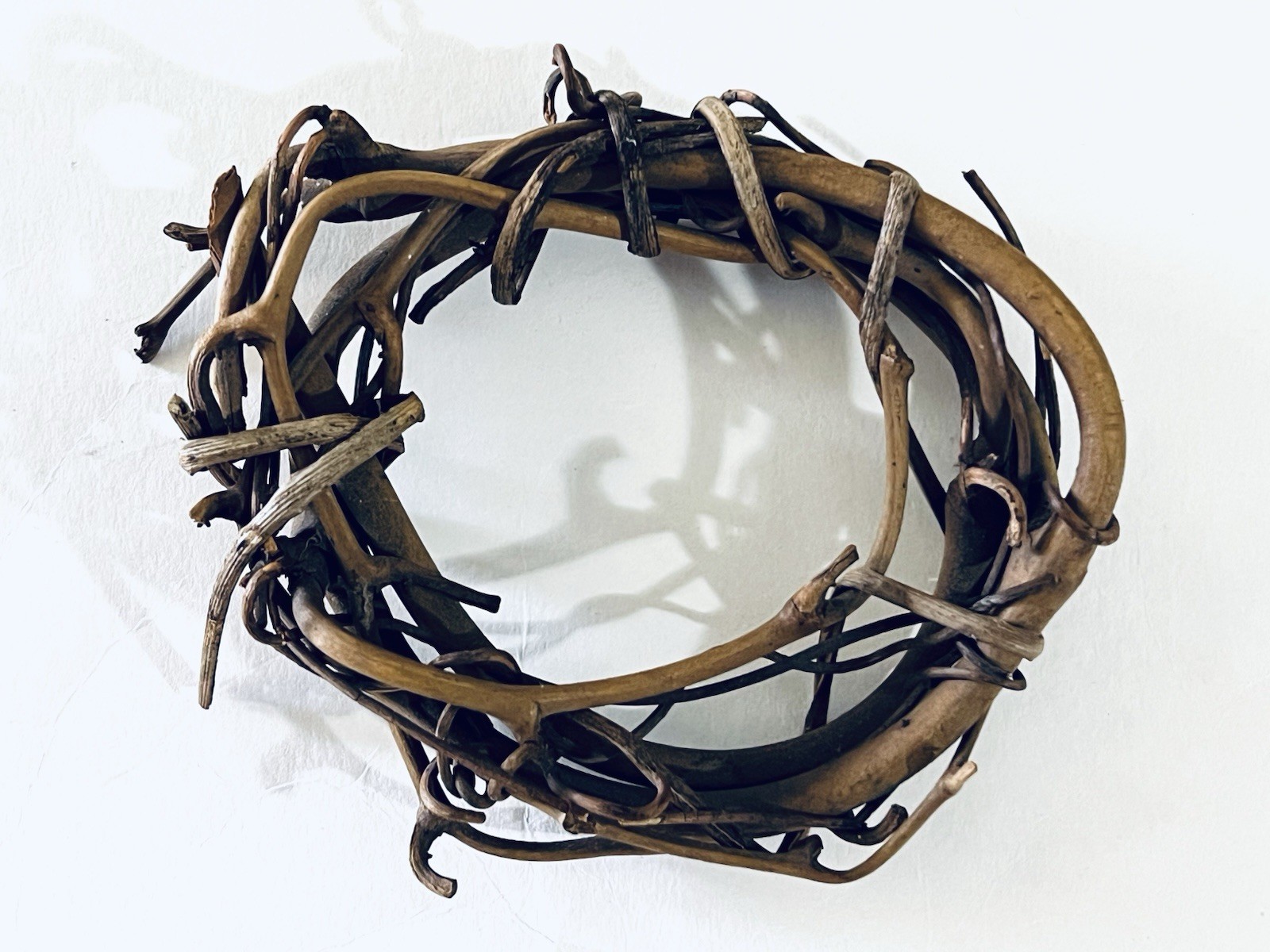 Rustic Natural Grapevine Wreath Ring Mini Vine Twig Candle Farmhouse Decor 4”