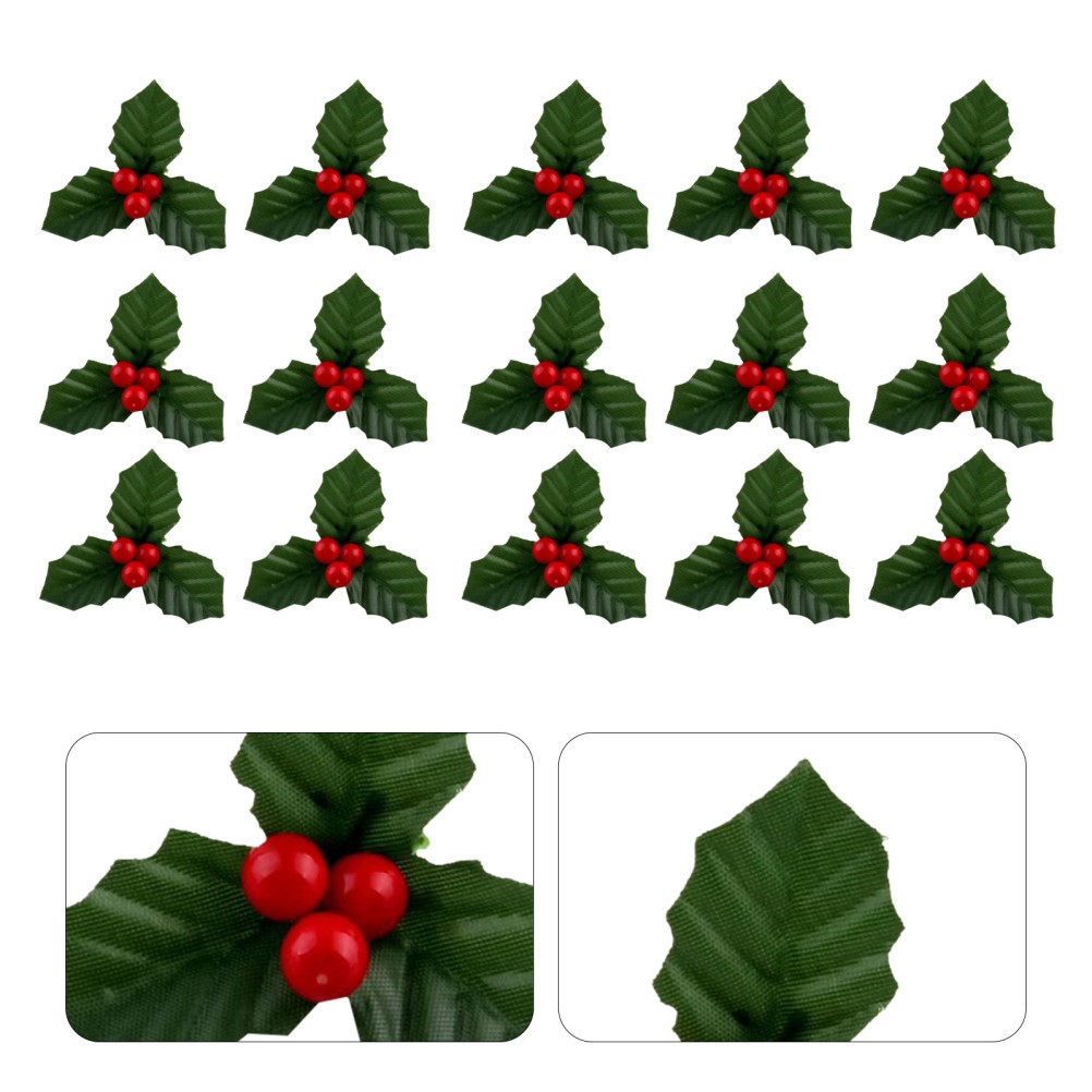 50 Pcs Artificial Red Berry Stems Christmas Tree Decorations Garland