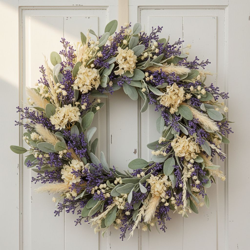 Faux Purple Berry Stems Set of 2 Bushes Artificial Berry Spray Farmhouse Floral