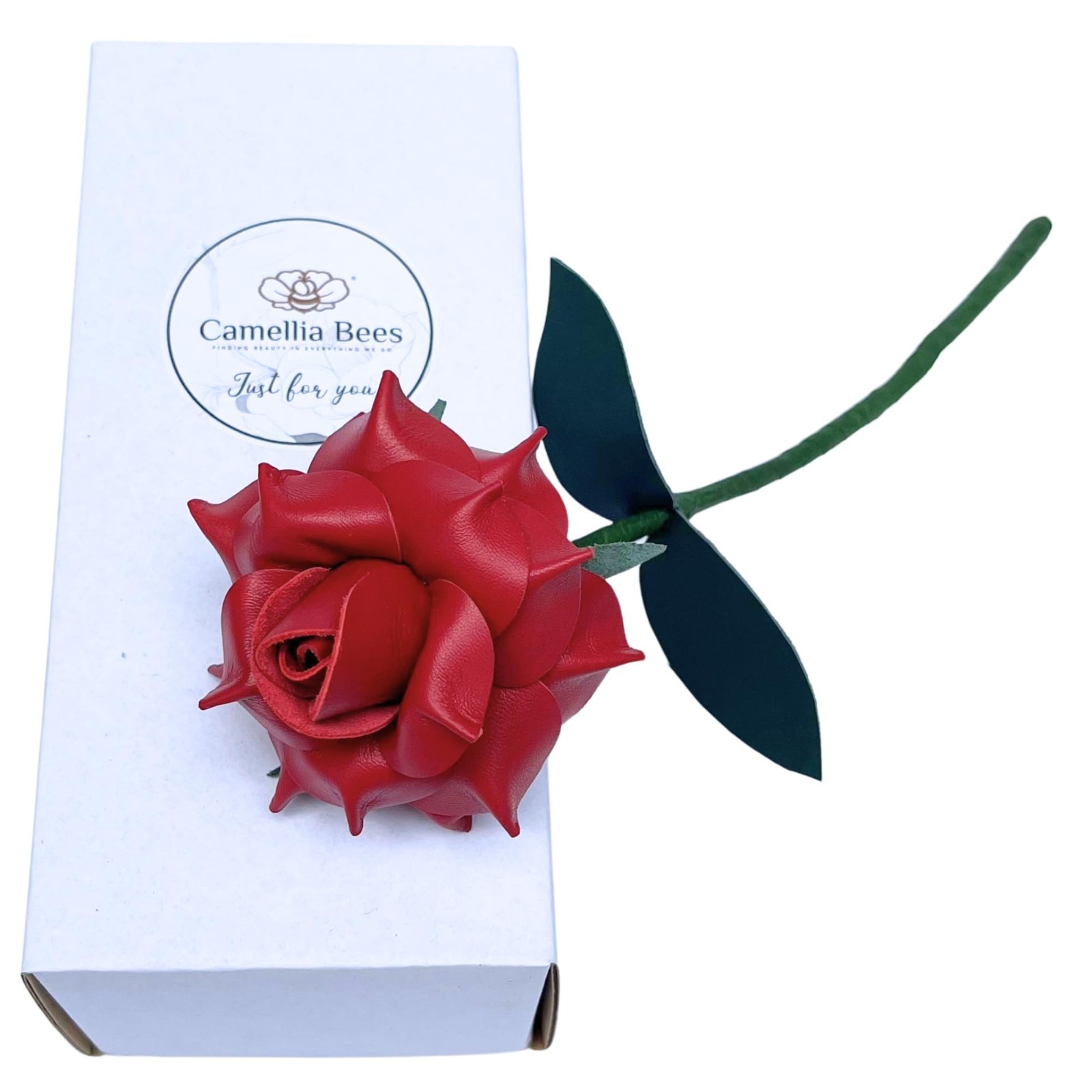 Handmade Genuine Leather Rose Gift – Perfect for 3rd Anniversary, Valentine’s Da