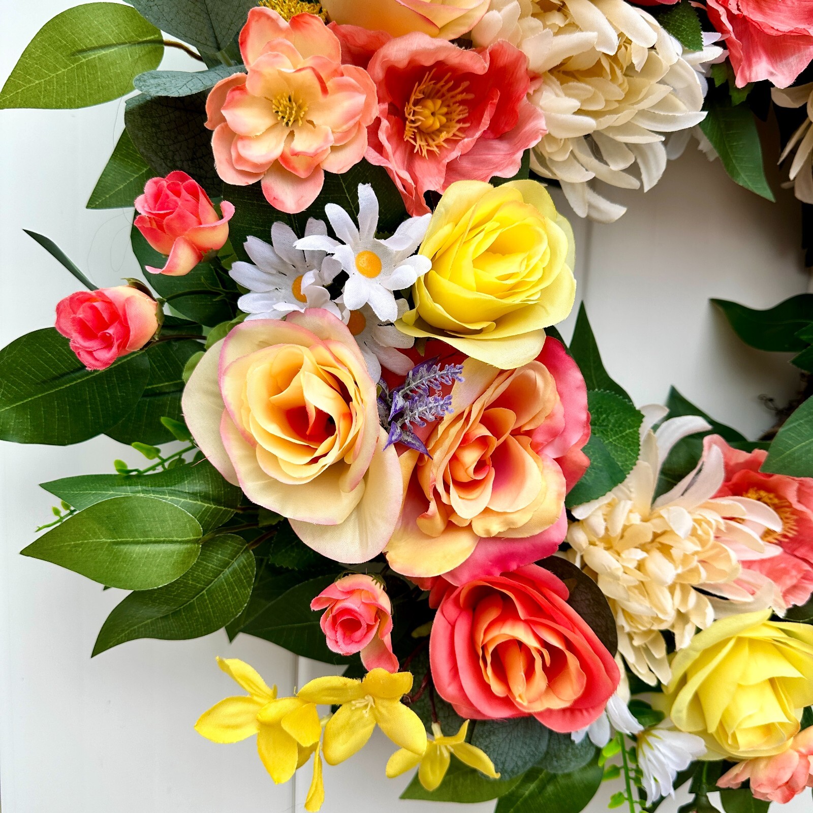 Rose, Chrysanthemum, Grandiflorum, and Peony Wreath