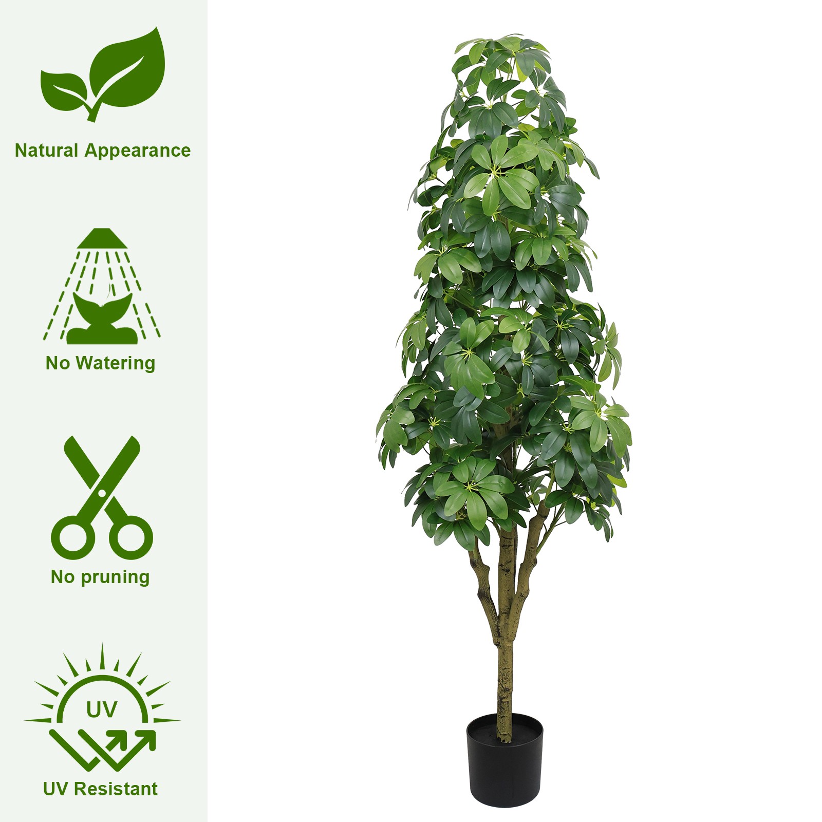 5.2FT Artificial Tree Realistic Faux Treefor Indoor and Outdoor Decor 1Pcs