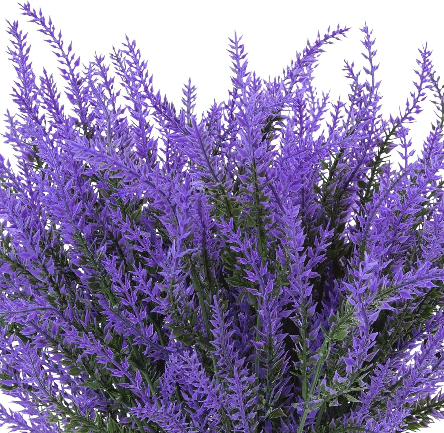 12 Bundles Artificial Lavender Fake Flowers Faux Plastic Plants for Home Wedd…