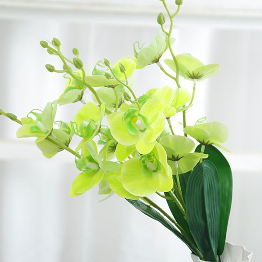 2pcs Fabric Phalaenopsis Orchid Flowers for Living Room and Event Decor