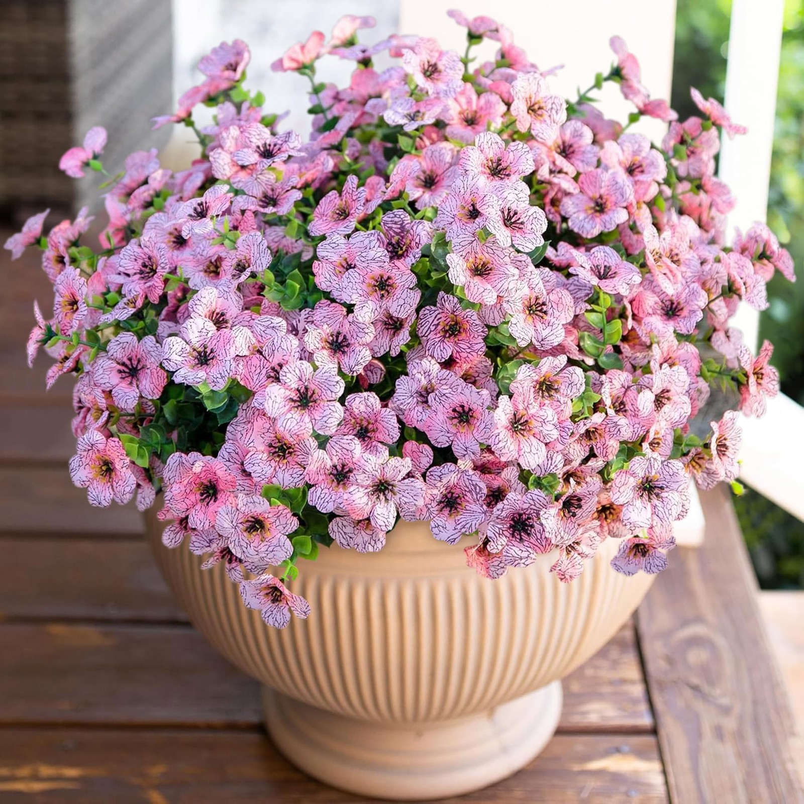 HyeFlora Artificial Flowers for Outdoor Indoor Garden Home Decoration, Faux F…