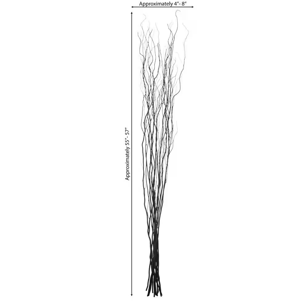 57 In. Brown Natural Dry Branches Authentic Willow Birch Sticks for Home Decorat