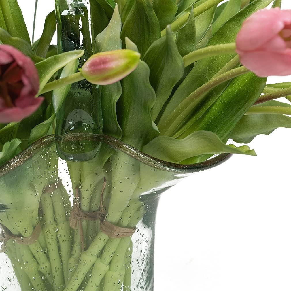 40Pcs Artificial Tulips Flowers, Soft Touch Realistic Latex Tulips Bouquet for H