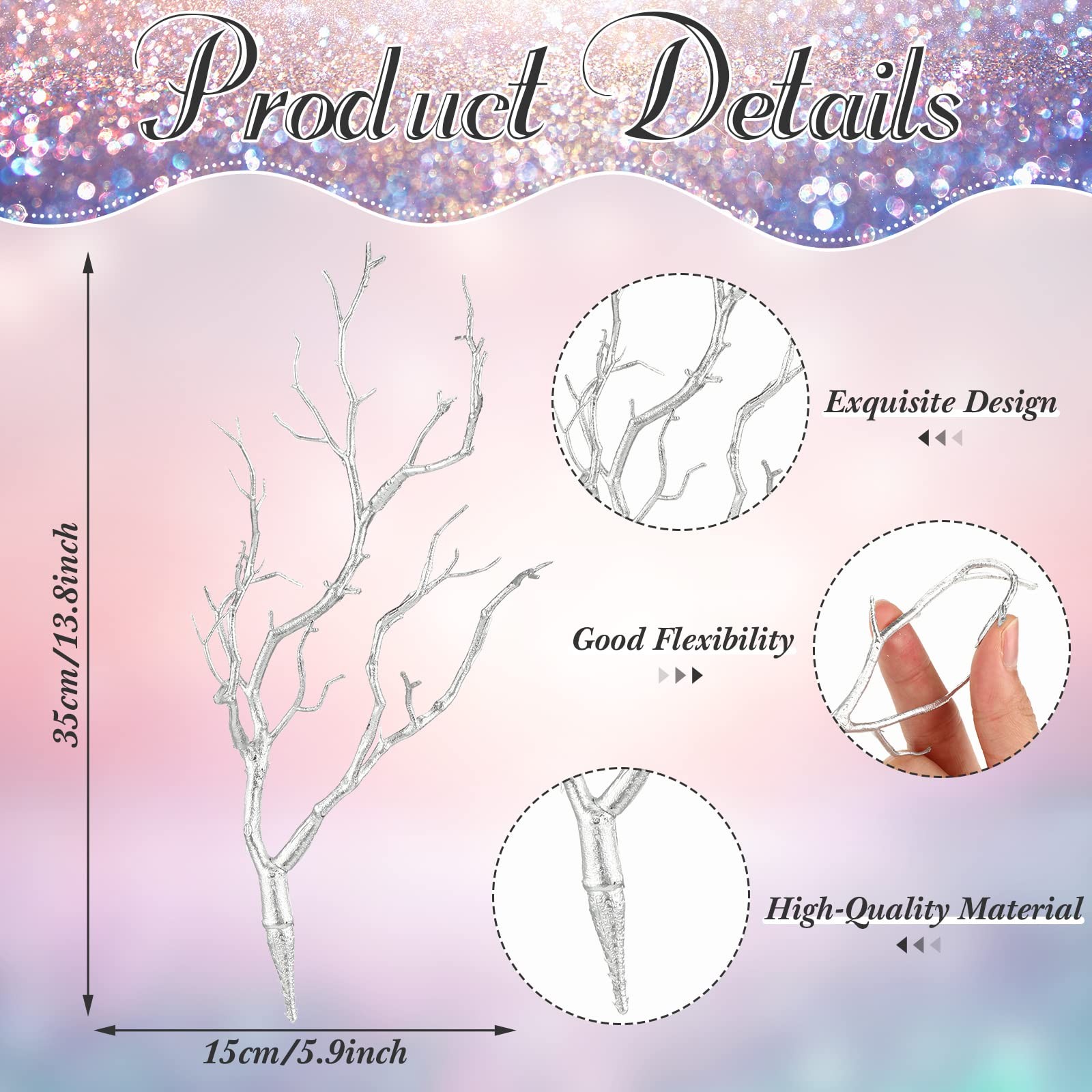 Geosar Plastic Manzanita Branches Artificial Fake Antler Shaped Tree Branch Smal