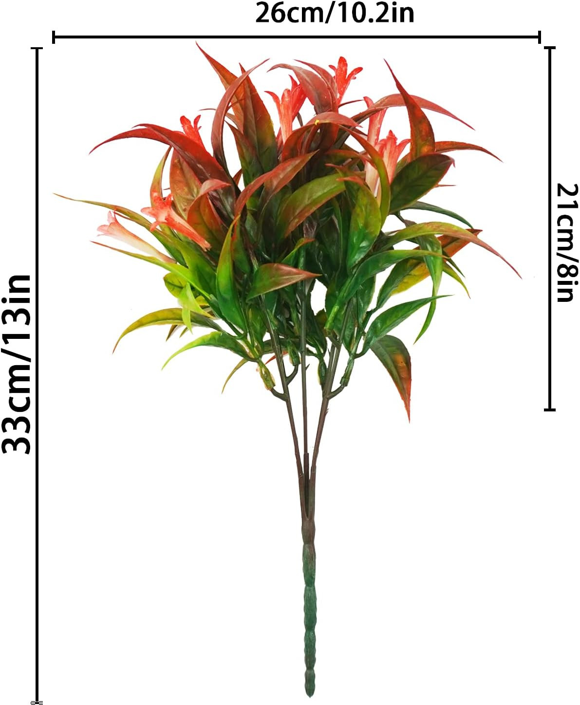 6Pcs Outdoor Artificial Plants UV Resistant Fake Flowers Plastic Plants Morning