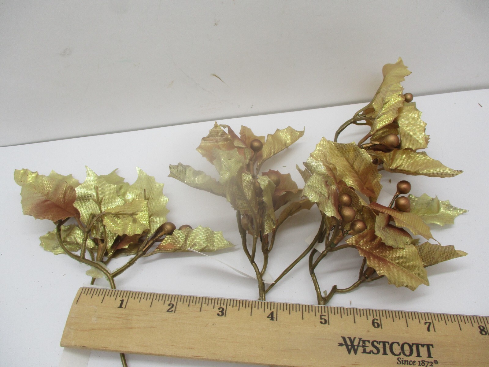 Christmas Flowers, Gold Cloth, Fake Acorns, Etc