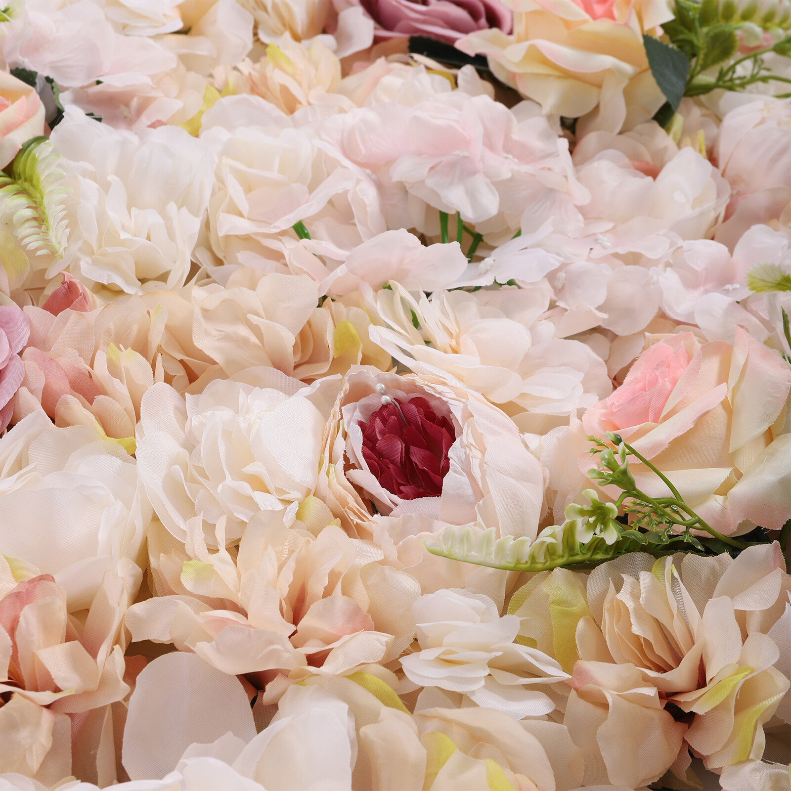 Artificial Flower Wall Backdrop Flower Panel 60*40CM Silk Rose Wall For Wedding