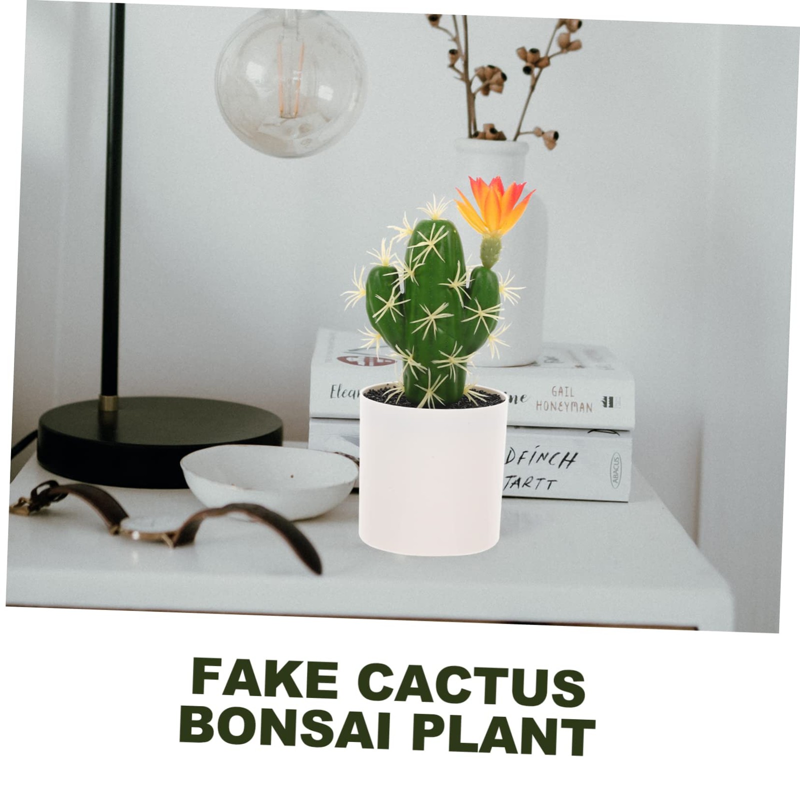 Artificial Cactus Bonsai Plant 7.87 Inch Simulated Potted Cactus Decor for Ho…