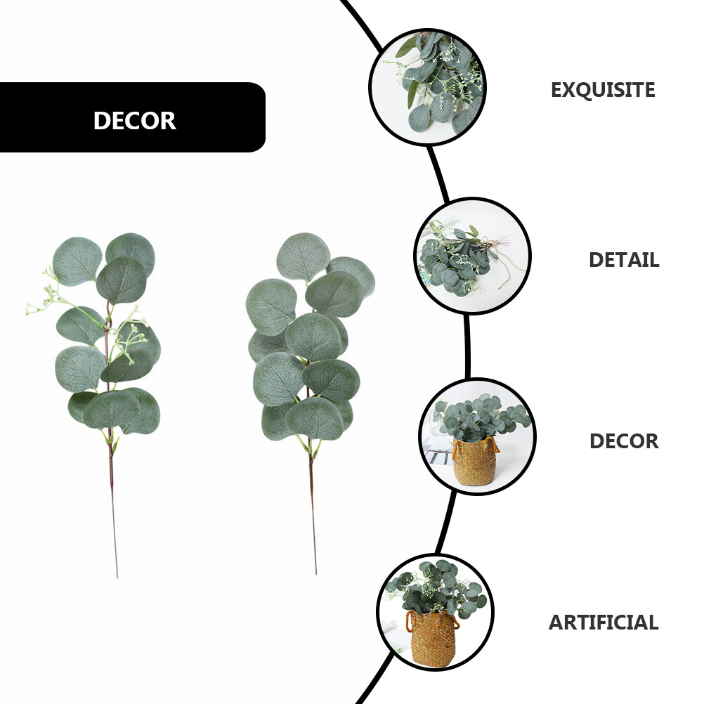 10pcs Simulation Flower Eucalyptus Leaf Adornment Wedding Party Decoration