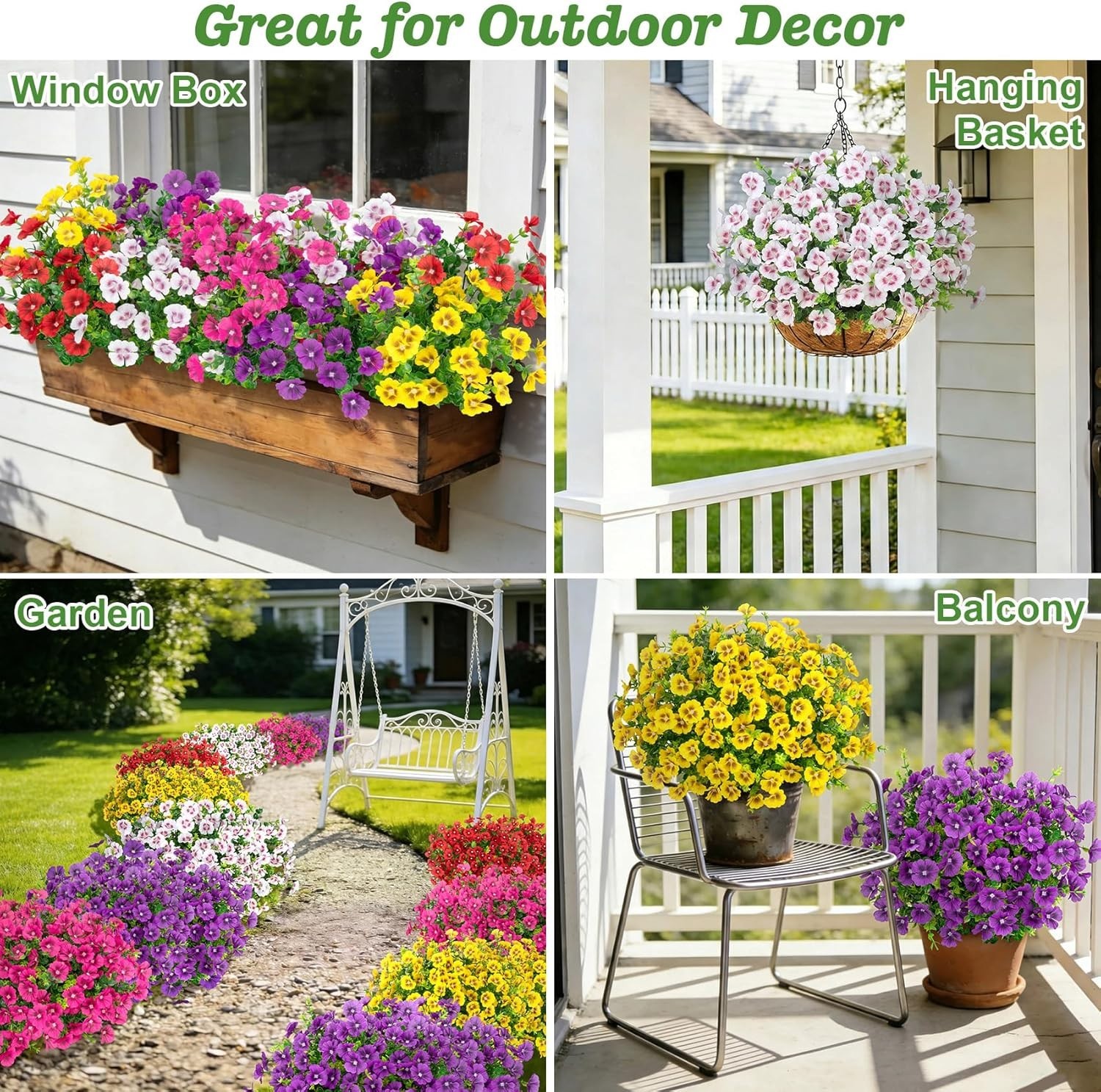 Low-Maintenance 20 Count Mixed Silk Flowers for Chic Home and Garden Designs