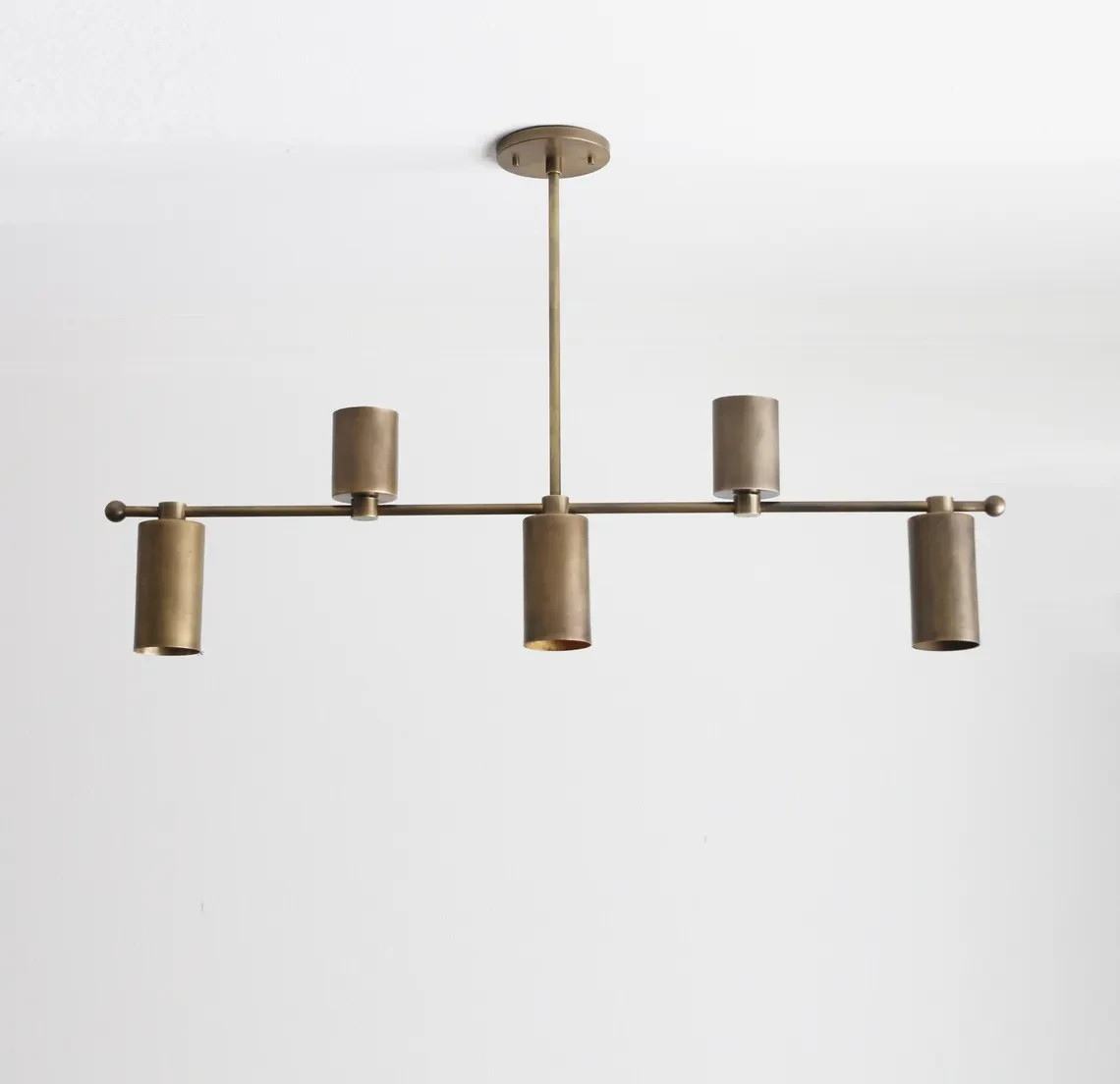 Industrial Style Chandelier, Brass Chandelier, Modern Brass Chandelier with Bras